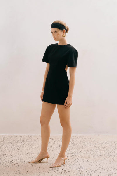 PAMINA MINIDRESS - BLACK MND dress, newarrival