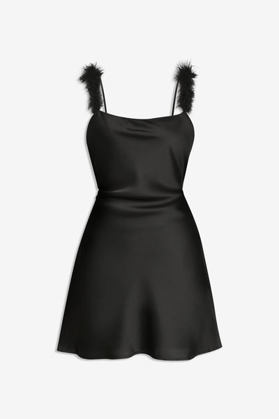 STEFANI DRESS - BLACK MND dress, group_stefanidress, party