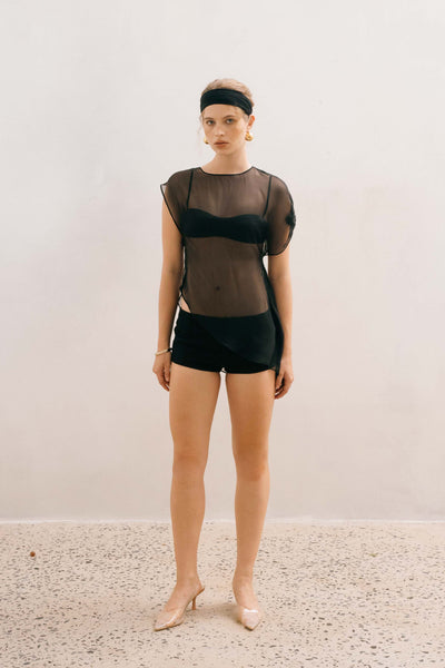 TERRA LINEN SHORT - BLACK MND newarrival