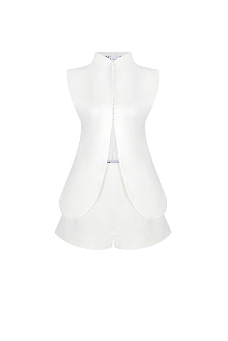 SERENA SLIT TOP - WHITE