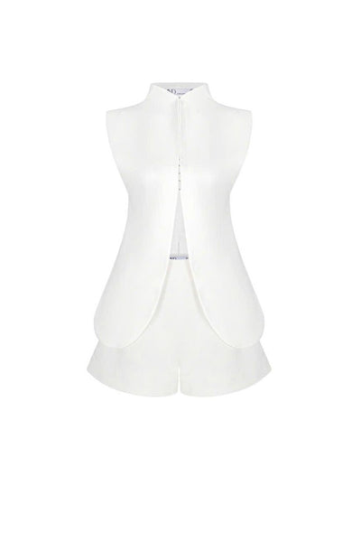 SERENA SLIT TOP - WHITE