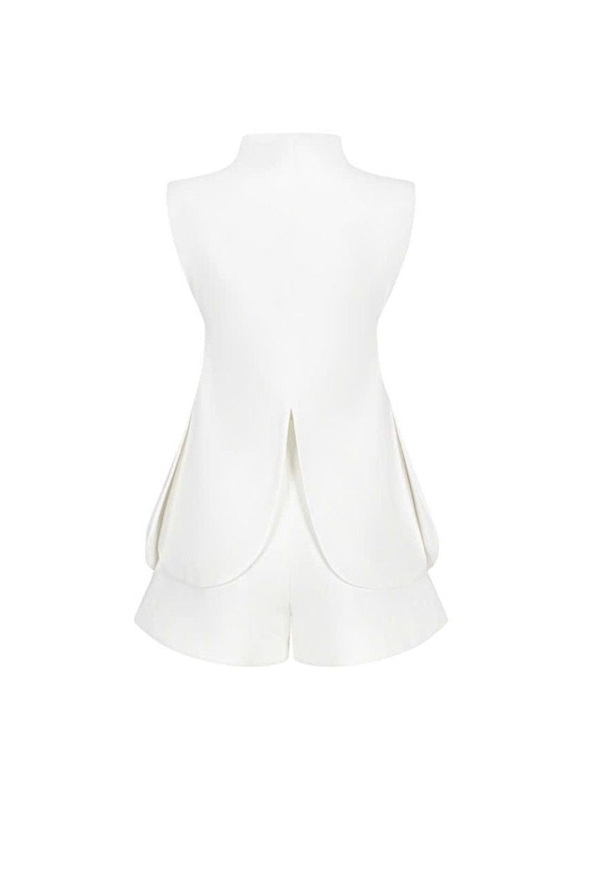 SERENA SLIT TOP - WHITE