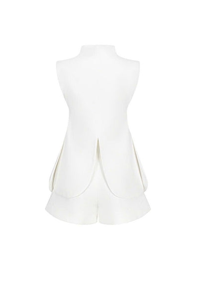 SERENA SLIT TOP - WHITE